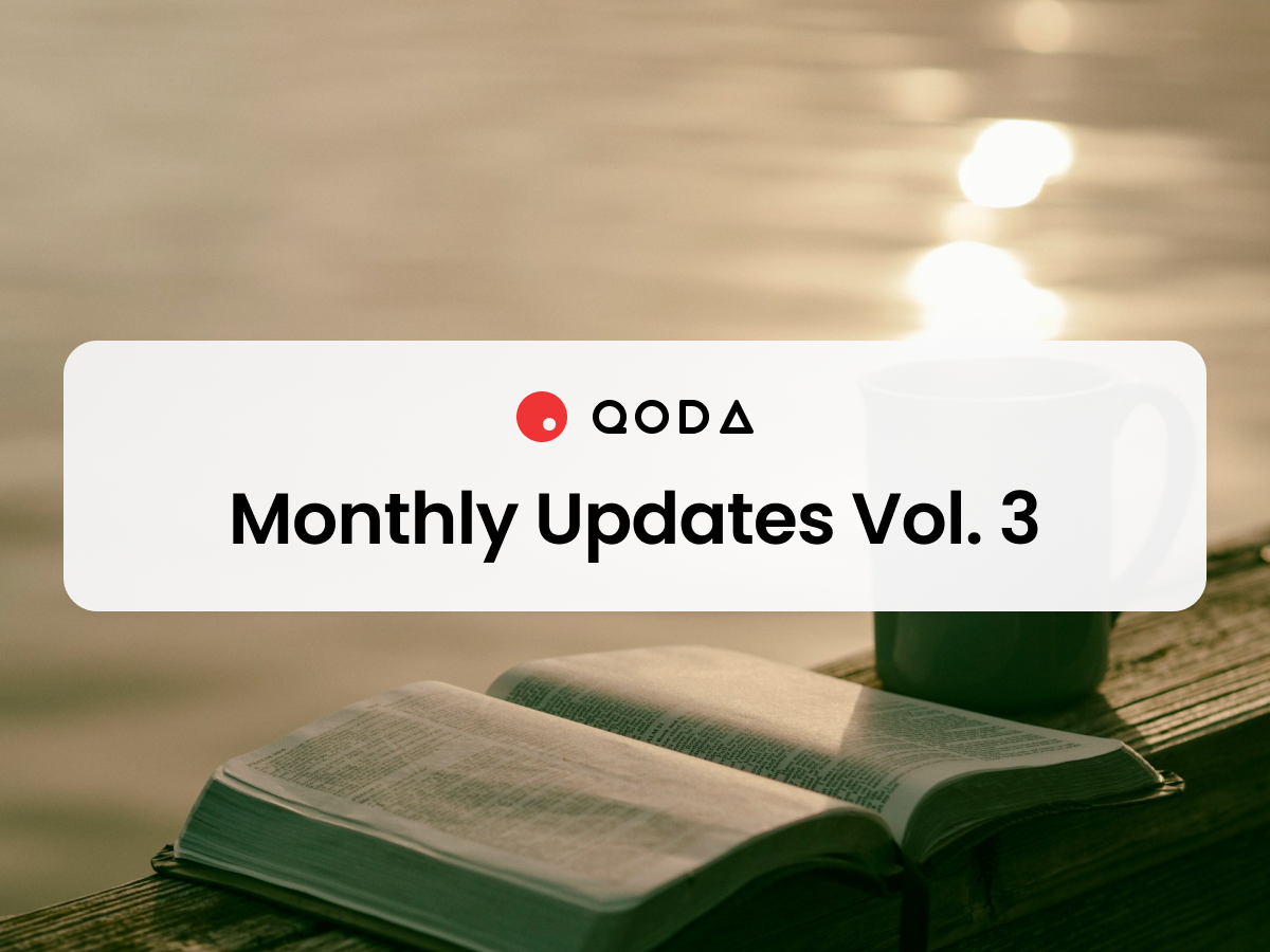 Qoda Monthly Updates Volume 3